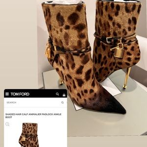 BEAUTIFUL NEW TOM FORD CALF HAIR PADLOCK BOOTS!!